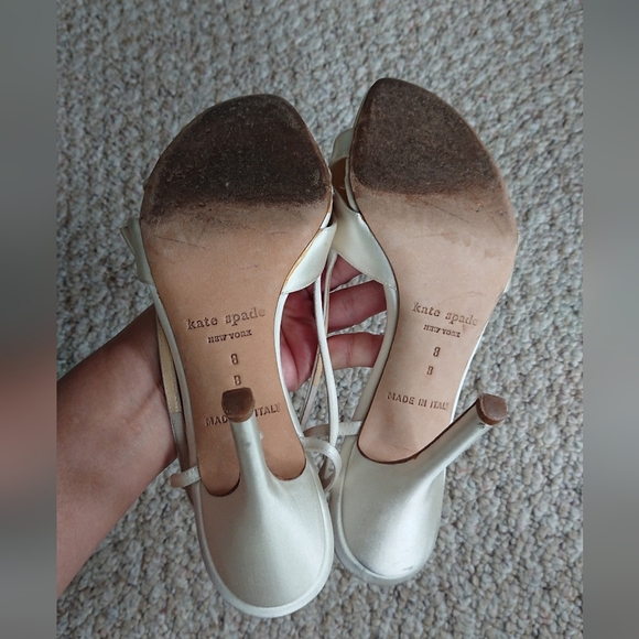 KATE SPADE NEW YORK 'ideal' slingback satin sandal size 7.5 - Picture 3 of 13